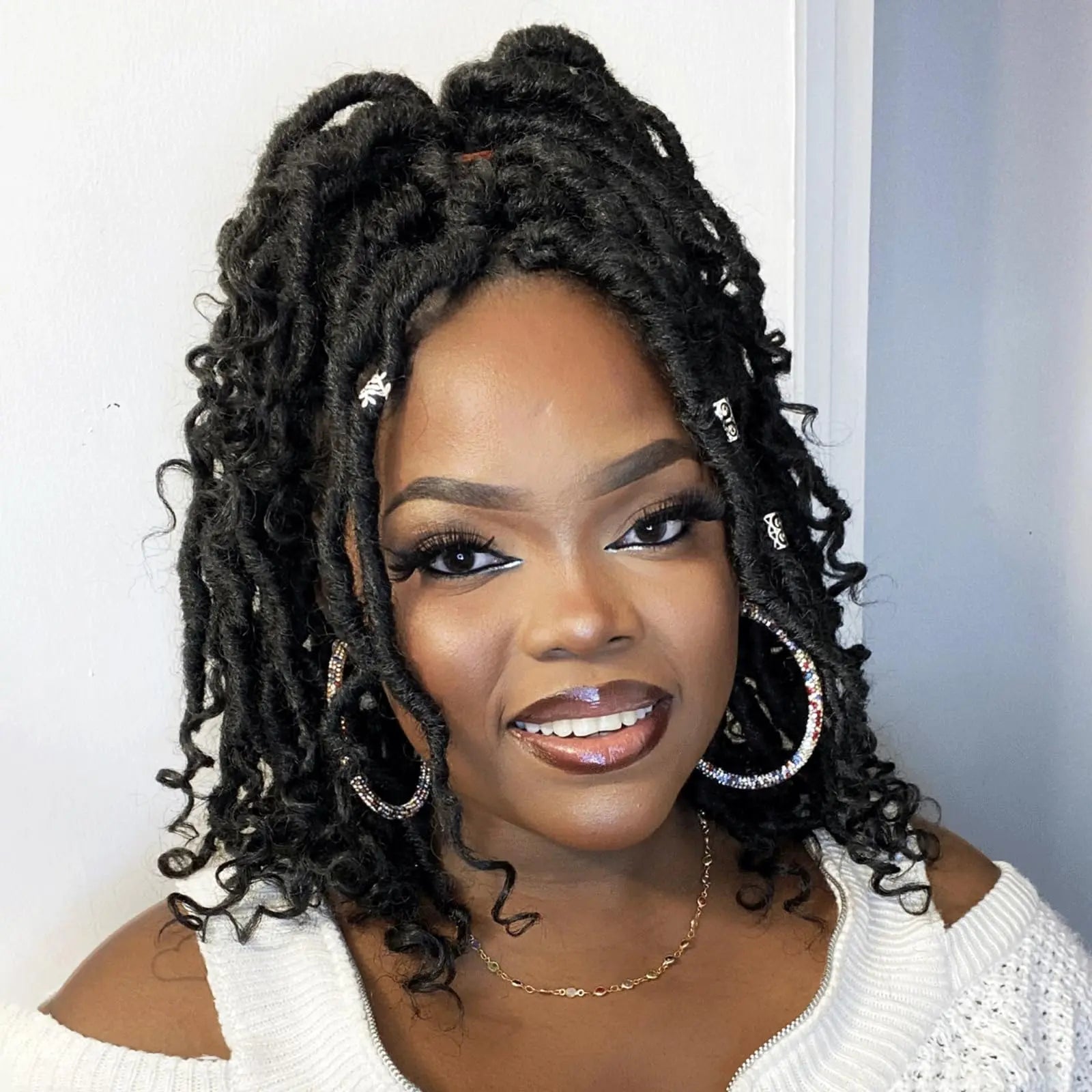 ( US ONLY) FAST SHIPPING PL | Toyotress® Passion Faux Locs Crochet Hair Pre-Looped Curly Faux Locs Hair Extensions Toyotress